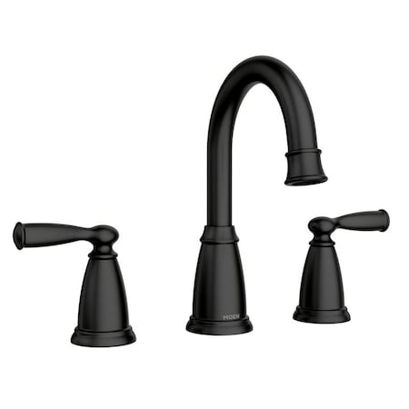 Moen Moen Banbury Matte Black Widespread Bathroom Sink Faucet 8 - 16 in. 84947BL